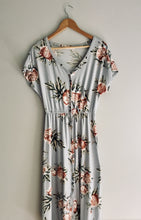 Load image into Gallery viewer, Light Blue Midi Floral Dress